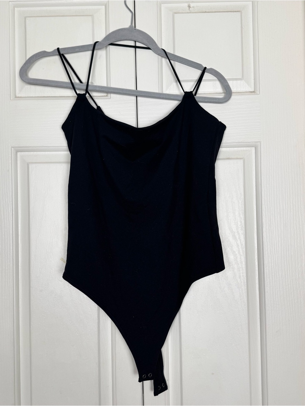 Abercrombie & Fitch Black Double-Spaghetti Strap Bodysuit
